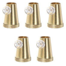 5 vintage verschlusskappen messing für lampenfassungen