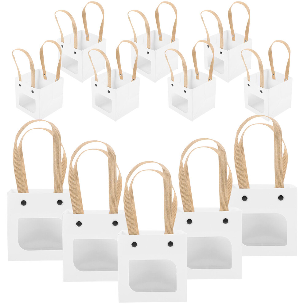 12 Sztuk Torby Prezentowe Z Uchwytem I Okienkiem Na Cukierki-image