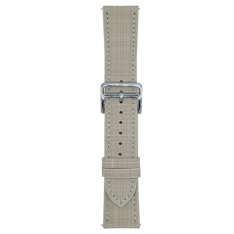 (Beige) For Huawei Watch Gt 5 41Mm Watch Band 18Mm Braided Checkered Pattern Leather Wrist Strap Cream 6914280781495