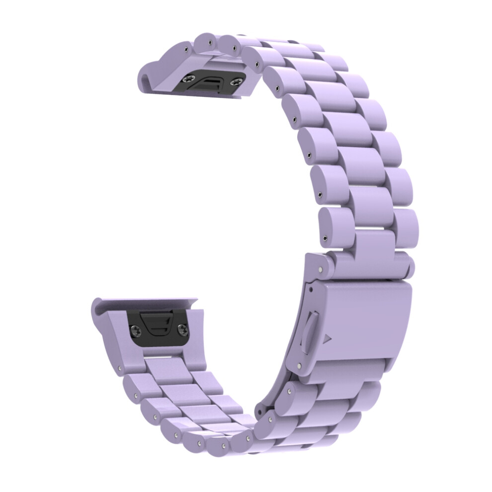 (Light ) Quickfit 22Mm Watch Band For Garmin Fenix 7 Pro / 7 / 6 Pro / 6 Plastic Three-Bead Wrist Strap Purple 6914289279290