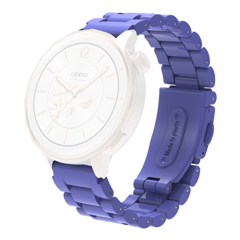 (Blue) For Huawei Watch Gt 5 41Mm Watch Band 18Mm Plastic Three-Bead Wrist Strap Blue 6914285724268
