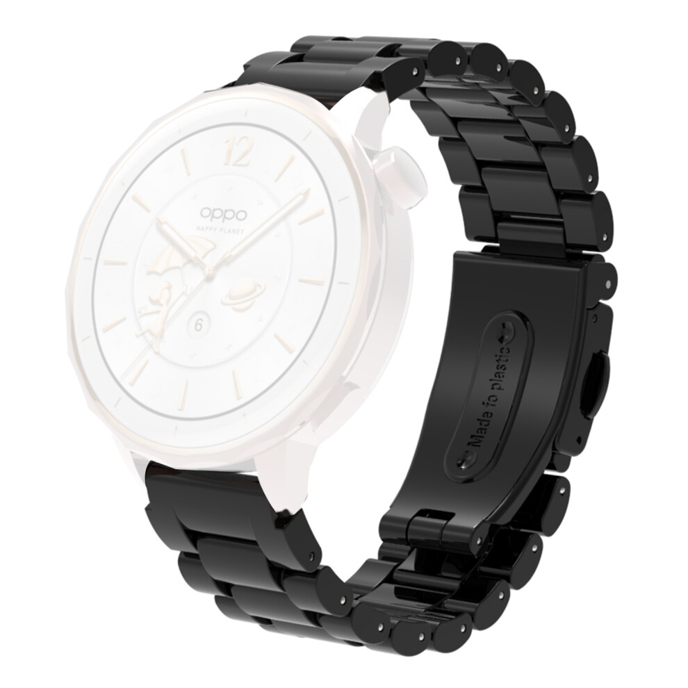 (Black) For Huawei Watch Gt 5 46Mm Watch Band 22Mm Plastic Three-Bead Wrist Strap Black 6914282692621