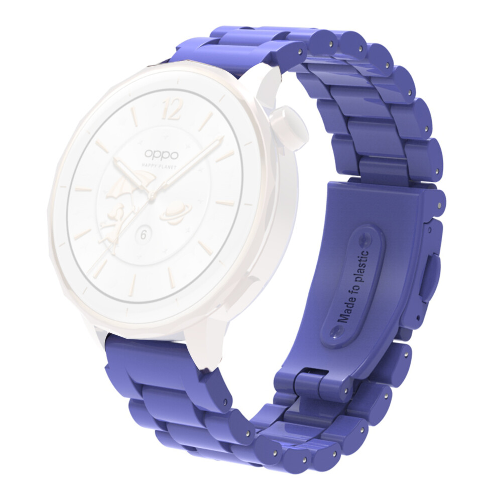 (Blue) For Huawei Watch Gt 5 46Mm Watch Band 22Mm Plastic Three-Bead Wrist Strap Blue 6914286072924