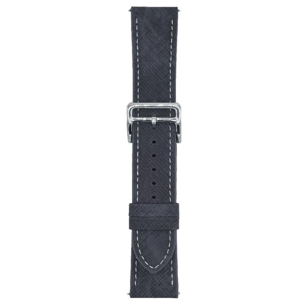 (Black) For Huawei Watch Gt 5 46Mm Bands Universal 22Mm Adjustable Leather Watchband Wrist Strap Black 6914284851422