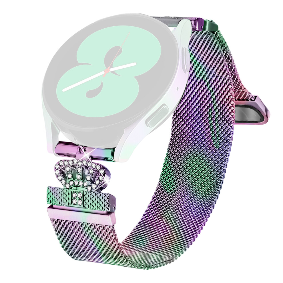 (Multi-Color) For Samsung Galaxy Watch Active2 44Mm / 40Mm Milanese Mesh Band Magnetic Crown Clasp Stainless Steel Strap 6914285763960