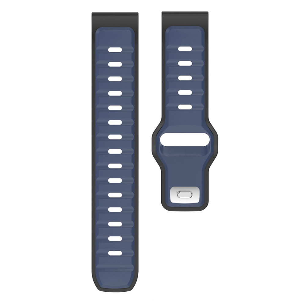 (Midnight Blue / Black) For Huawei Watch Gt 5 46Mm / Gt 5 Pro 46Mm Silicone Strap 22Mm Dual Color Sport Wrist Band Blue,Black 6914285440076