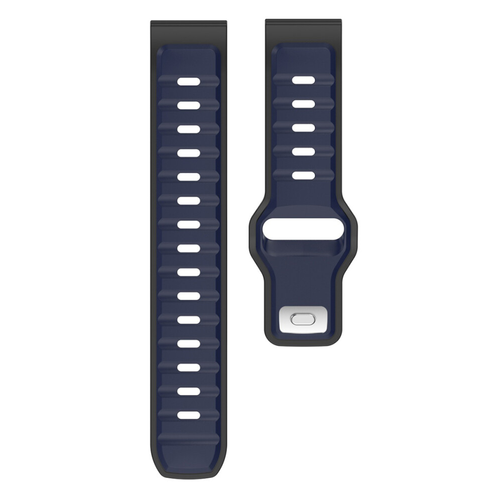 (Midnight ) For Huawei Watch Gt 5 46Mm / Gt 5 Pro 46Mm Silicone Strap 22Mm Dual Color Sport Wrist Band Black 6914280955841