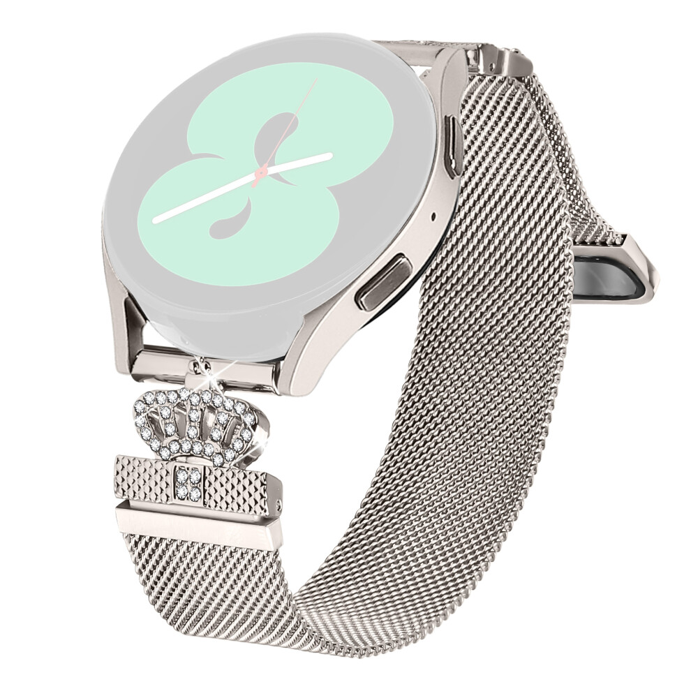 (Starlight) Milanese Band For Huami Amazfit Bip 3 / 3 Pro Magnetic Crown Clasp Stainless Steel Strap 6914289183054