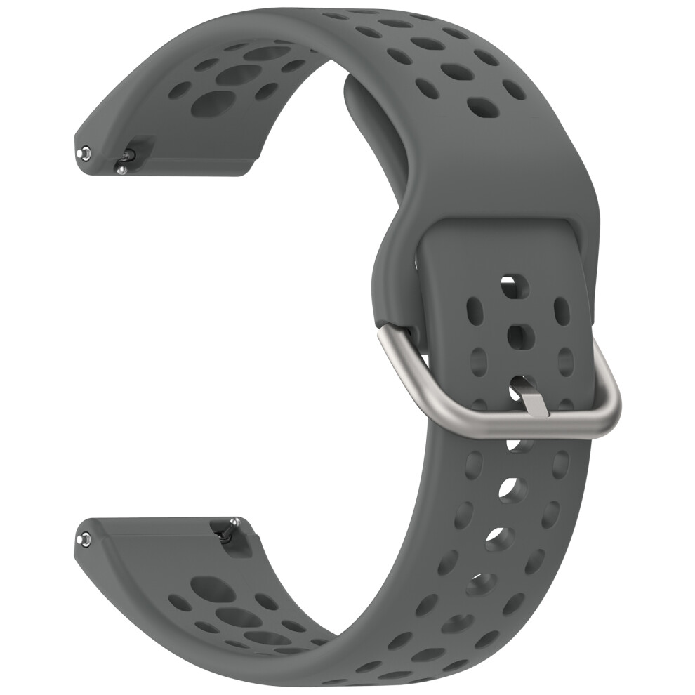 (Grey) For Huami Amazfit Bip 6 (A2435) Silicone Strap Multi Hole Design Smart Watch Band Grey 6914283902149