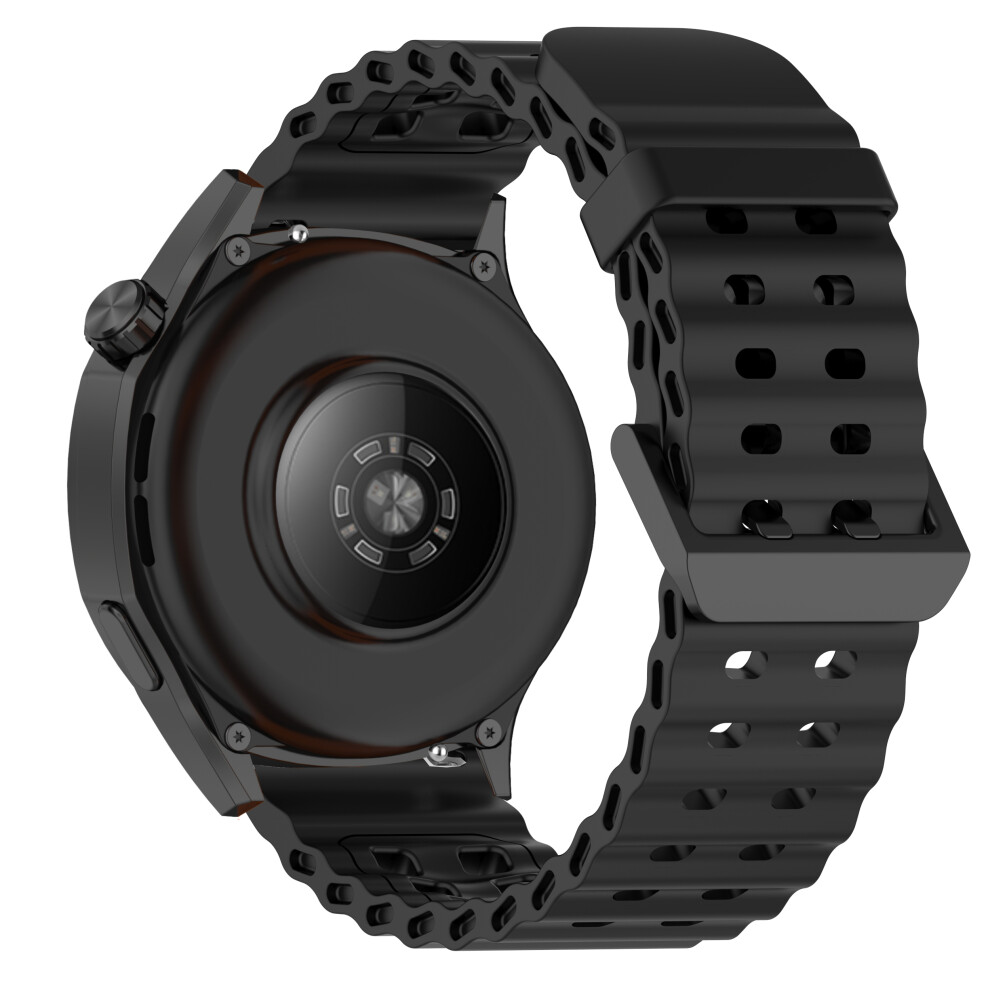 (Black) 22Mm Watch Band For Huawei Watch Gt 5 46Mm / Samsung Galaxy Watch3 45Mm Dual Color Silicone Strap Black 6914283935161