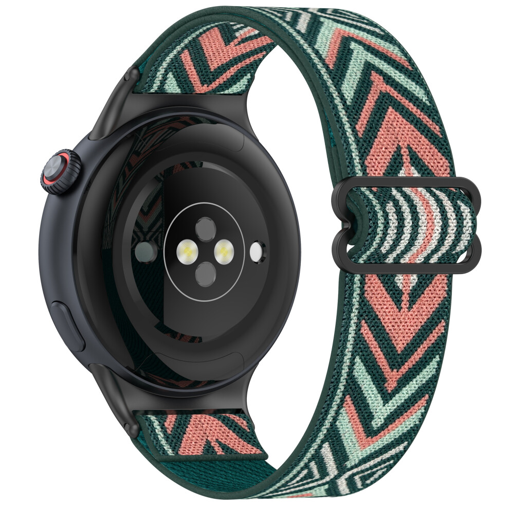 ( Arrow) For Vivo Watch 5 Nylon Braided Watch Band Elastic Wrist Strap With Slide Clasp Green 6914284210816