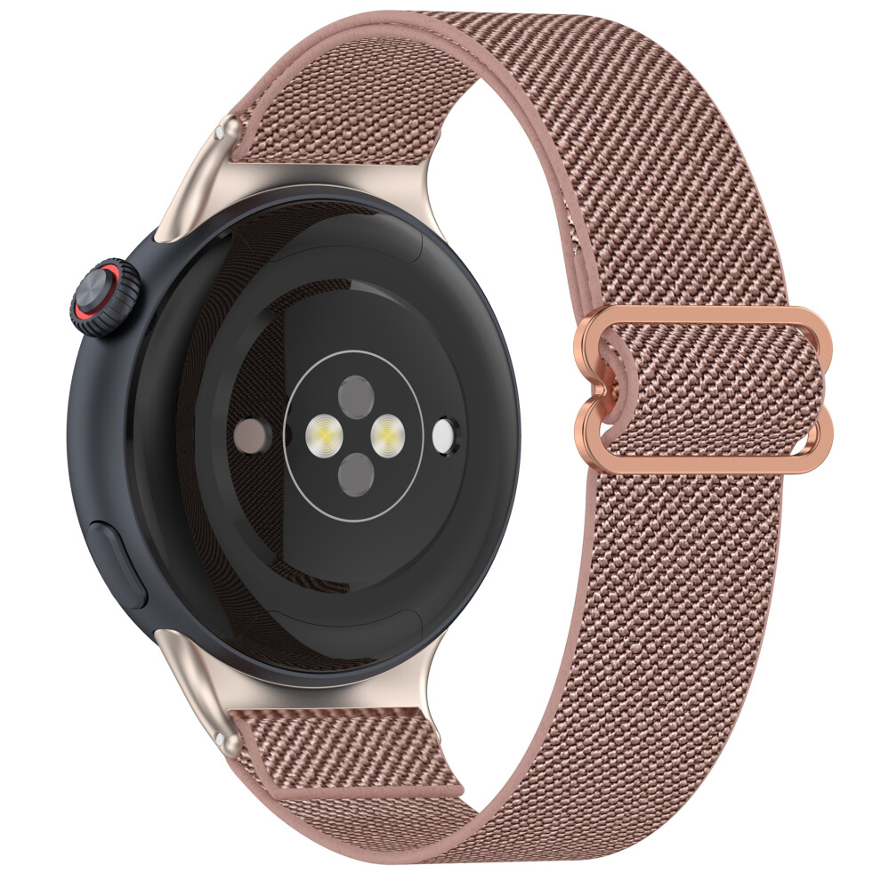(Rose ) For Vivo Watch 5 Nylon Braided Watch Band Elastic Wrist Strap With Slide Clasp Pink 6914283379699