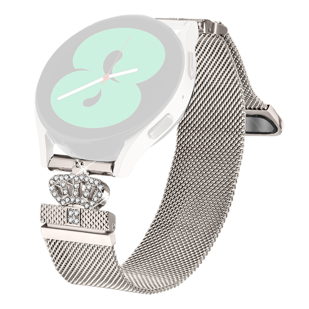 (Starlight) For Huami Amazfit Bip U Milanese Band Magnetic Crown Clasp Stainless Steel Strap 6914288717458