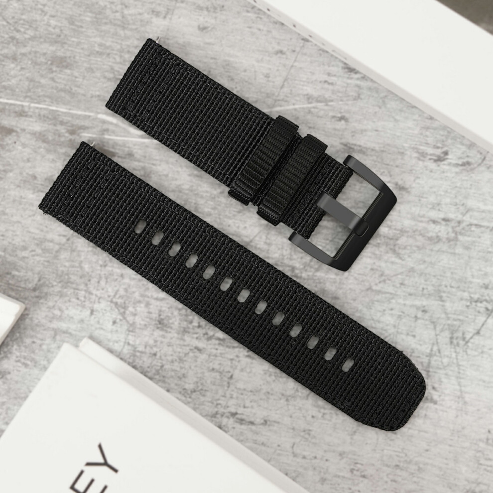 (Black) 20Mm Replacement Strap For Samsung Galaxy Watch7 44Mm / 40Mm / Fe 40Mm / Watch6 40Mm / 44Mm Nylon Braided Watch Band Black 6914281798072