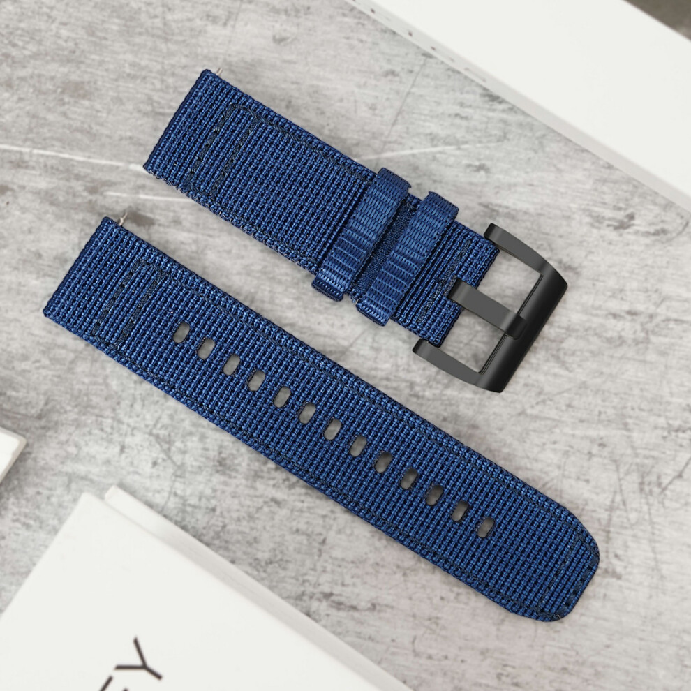 (Sapphire) 20Mm Replacement Strap For Samsung Galaxy Watch7 44Mm / 40Mm / Fe 40Mm / Watch6 40Mm / 44Mm Nylon Braided Watch Band Blue 6914282920625