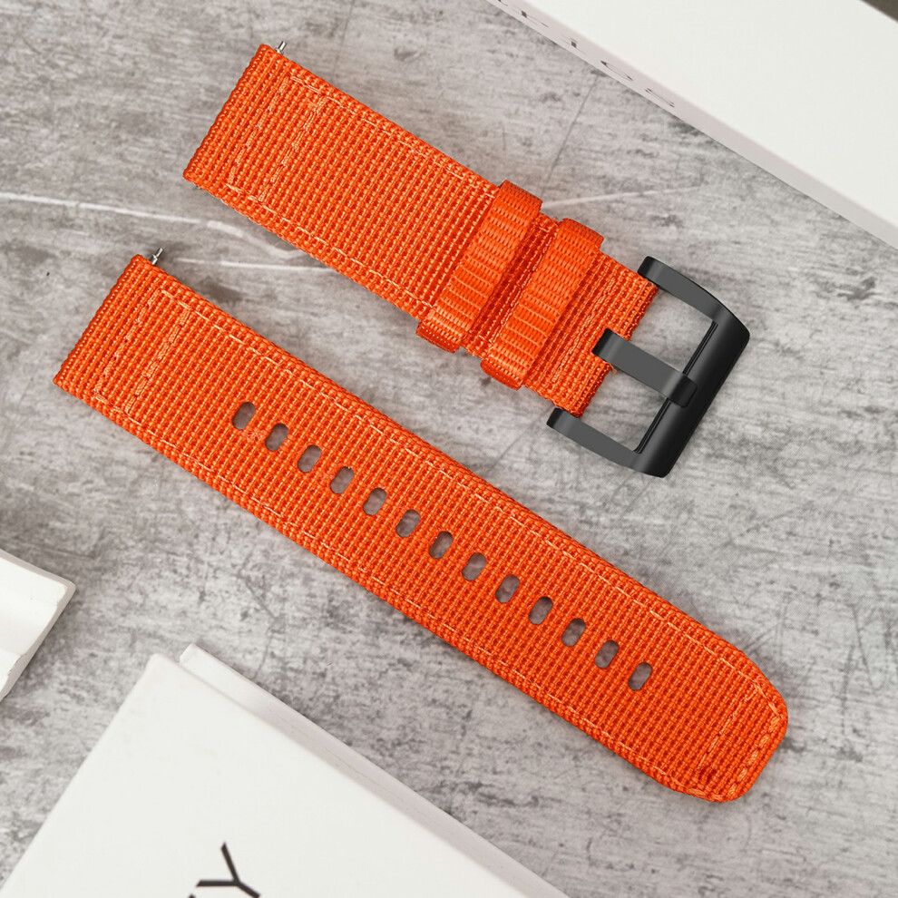 (Orange) 20Mm Replacement Strap For Samsung Galaxy Watch7 44Mm / 40Mm / Fe 40Mm / Watch6 40Mm / 44Mm Nylon Braided Watch Band Orange 6914284851095