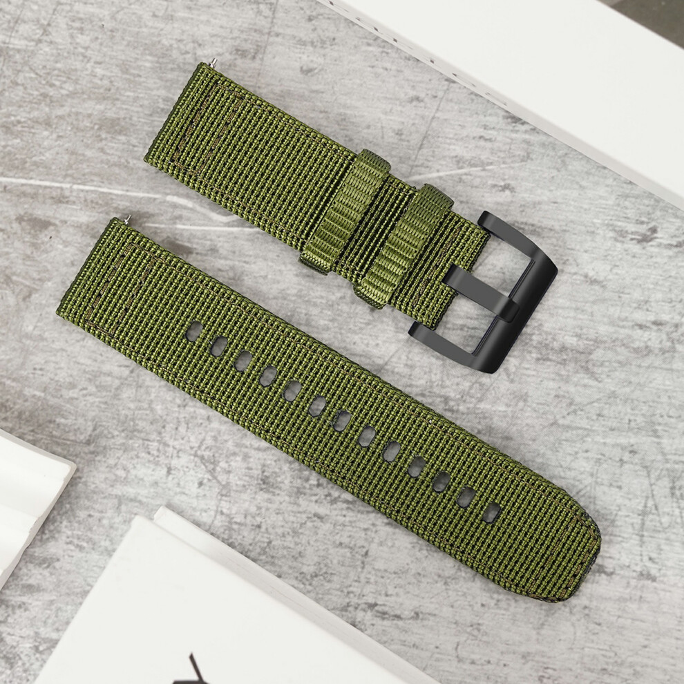 (Green) 22Mm Replacement Strap For Huawei Watch Gt 5 Pro 46Mm / Gt 5 46Mm / Gt 4 46Mm Nylon Braided Watch Band Green 6914283752171