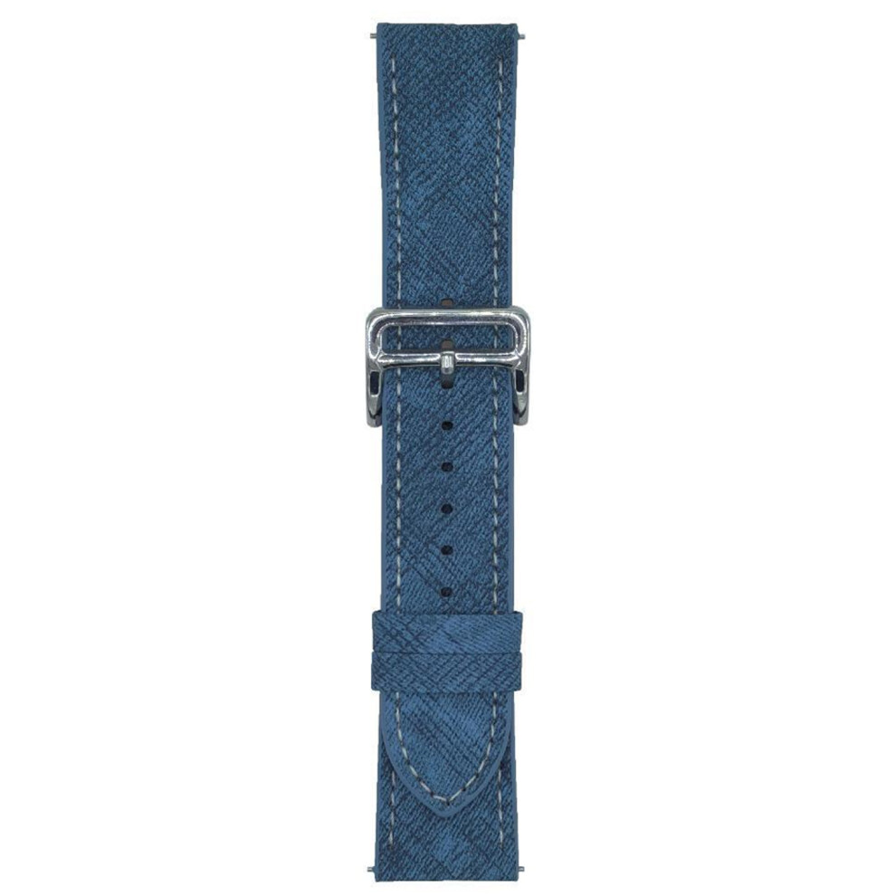 (Bright ) For Huawei Watch Gt 5 41Mm Bands Universal 18Mm Adjustable Leather Watchband Wrist Strap Blue 6914285781650