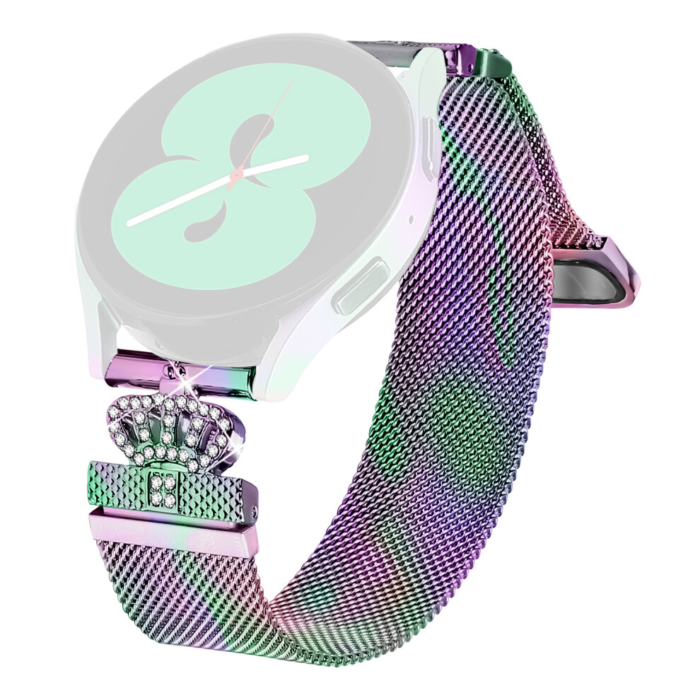 (Multi-Color) For Verizon Gizmowatch Disney Edition Milanese Band Magnetic Crown Clasp Stainless Steel Strap 6914287587687