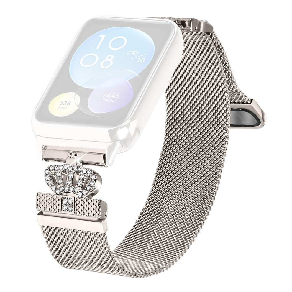 (Starlight) For Xiaomi Redmi Watch 4 Milanese Band Magnetic Crown Clasp Stainless Steel Strap 6914287689503