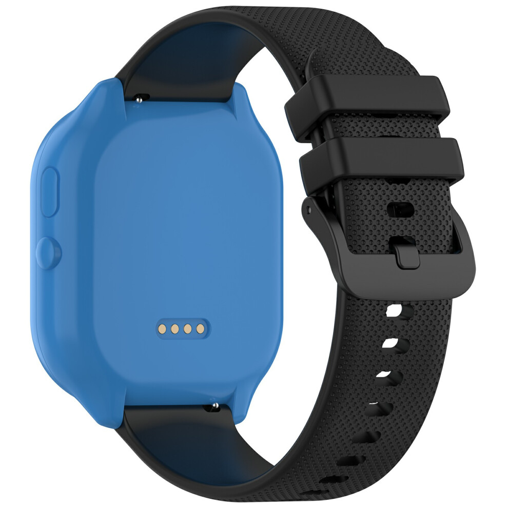 (Black) 20Mm Watch Band For Syncup Kids Watch 2 / Verizon Gizmo Watch 3E Children Textured Silicone Strap Black 6914284385491