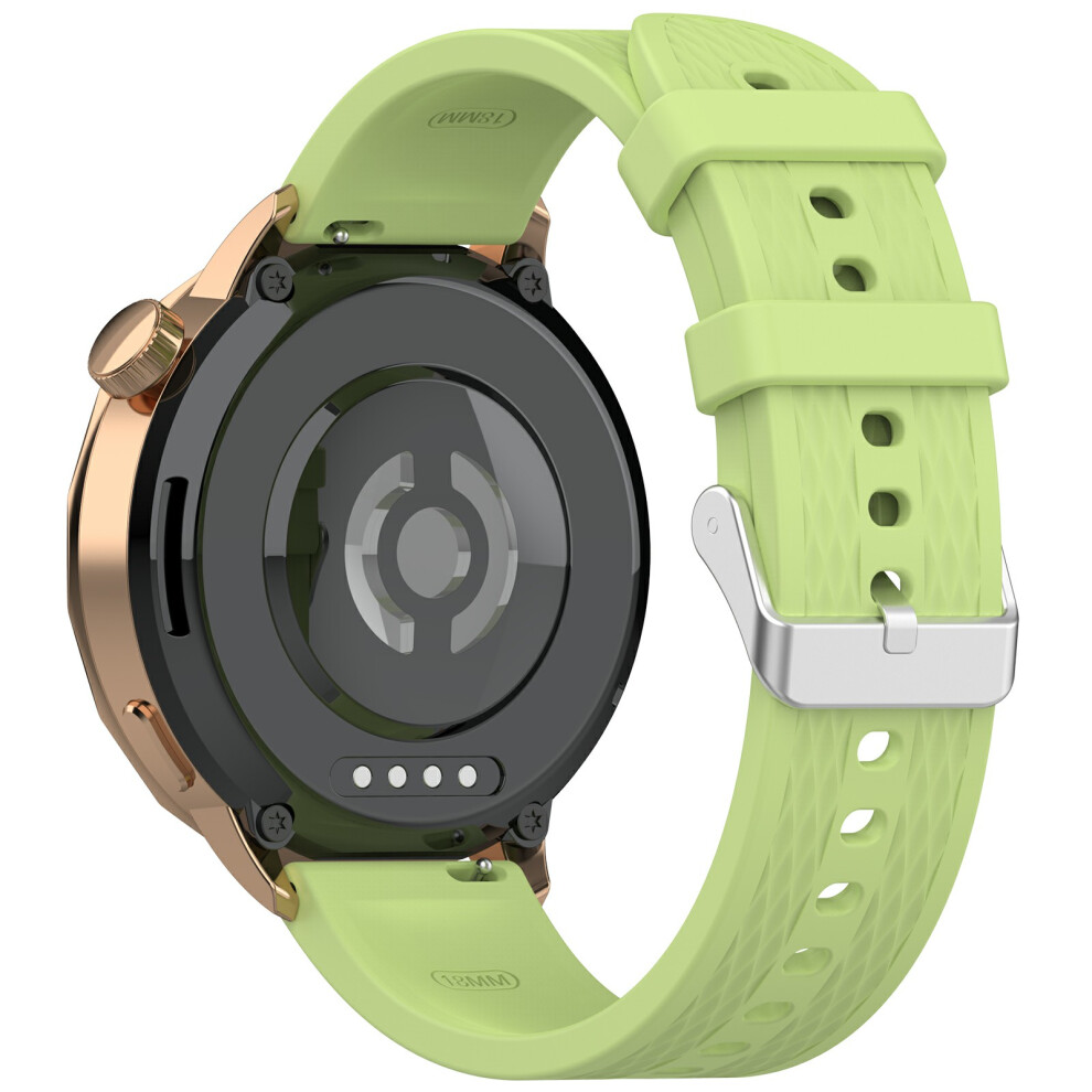 (Lime) For Oppo Watch X2 Mini Watch Band 18Mm Rhombus Pattern Silicone Strap 6914288874441