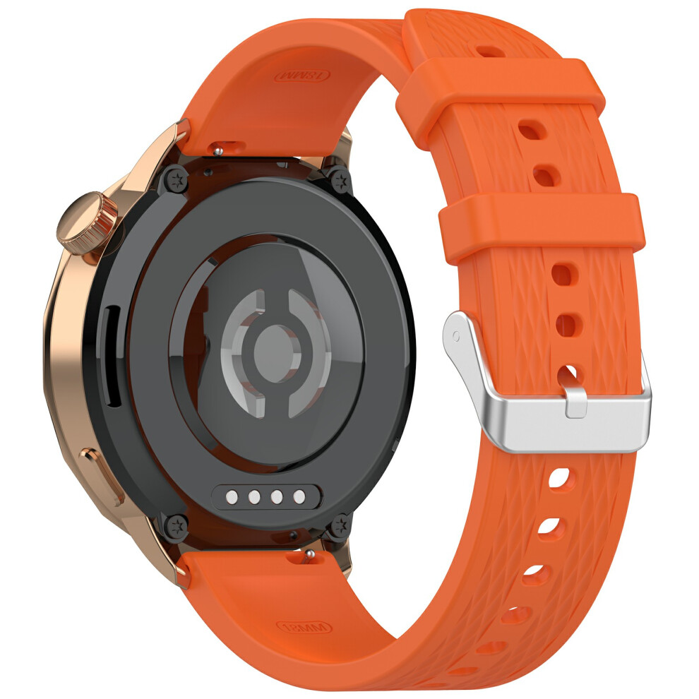 (Orange) For Oppo Watch X2 Mini Watch Band 18Mm Rhombus Pattern Silicone Strap Orange 6914282462491