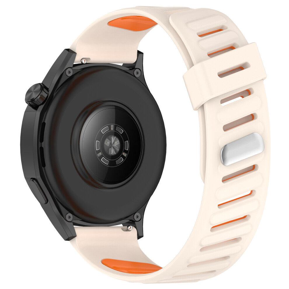 (Starlight+Orange) For Huawei Watch Gt 5 46Mm Silicone Watch Band 22Mm Twill Design Dual-Color Strap Orange 6914286018700