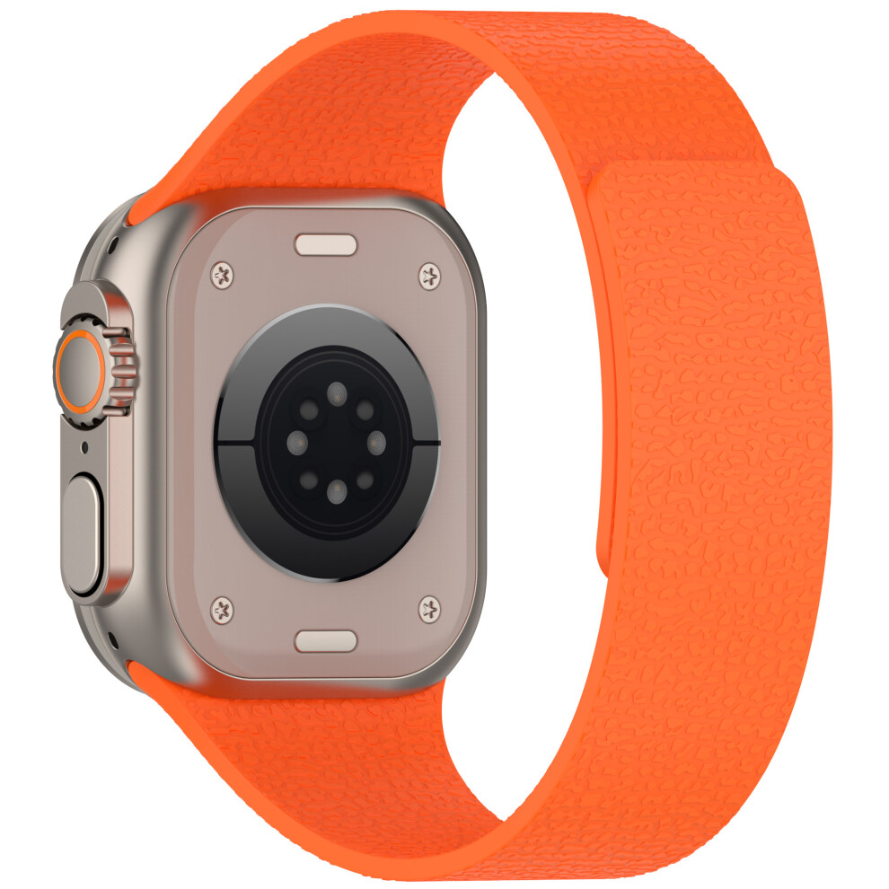 (Orange) Watch Strap For Apple Watch Series 11 10 42Mm / 9 87 41Mm / Se3 Se2 Se 6 5 4 40Mm / 3 2 1 38Mm Soft Silicone Magnetic Band Orange 6914282356622