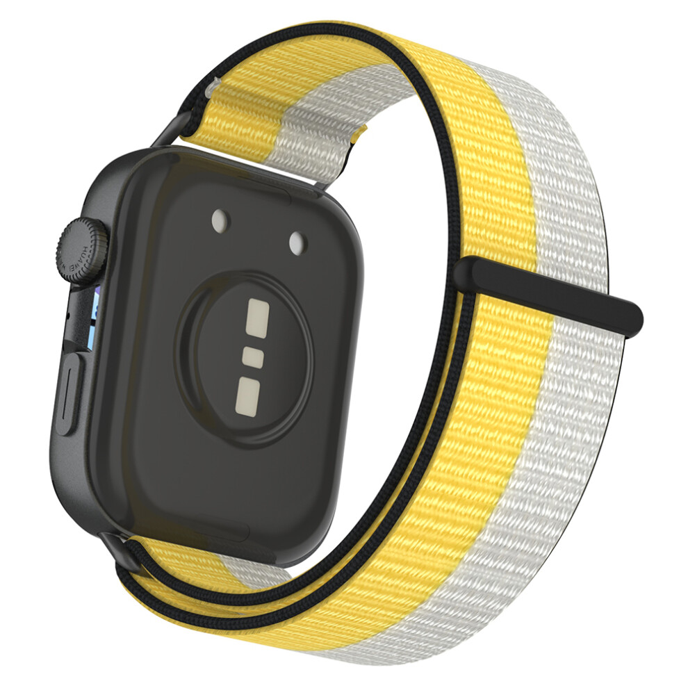 (Oatmeal) Wrist Strap For Huawei Watch Fit 4 Pro / Fit 4 / Fit 3 Magic Tape Nylon Loop Watch Band 6914289961683