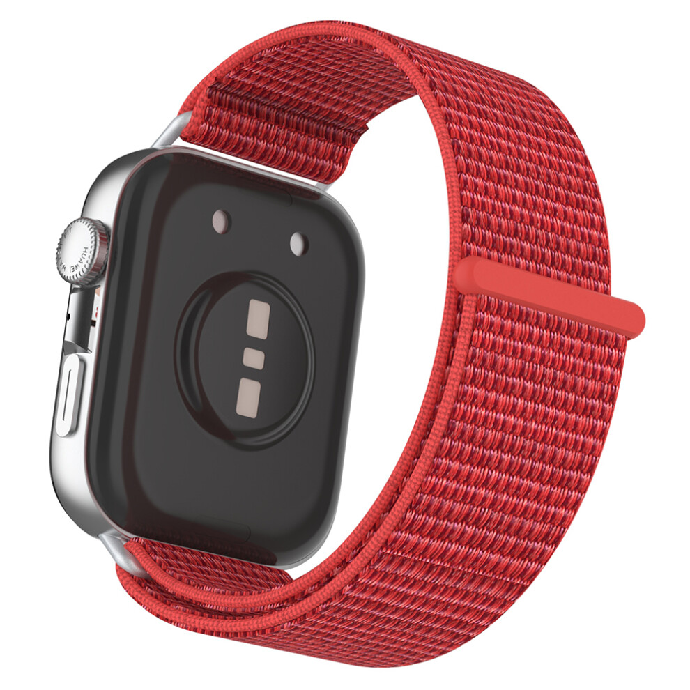 (Red) Wrist Strap For Huawei Watch Fit 4 Pro / Fit 4 / Fit 3 Magic Tape Nylon Loop Watch Band Red 6914286827456