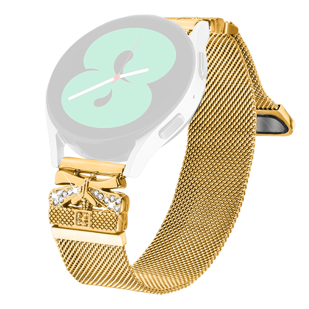 (Gold) Metal Strap For Huawei Watch Gt 3 42Mm Milanese Watch Band Butterfly Decor Electroplating Color Gold 6914281875001