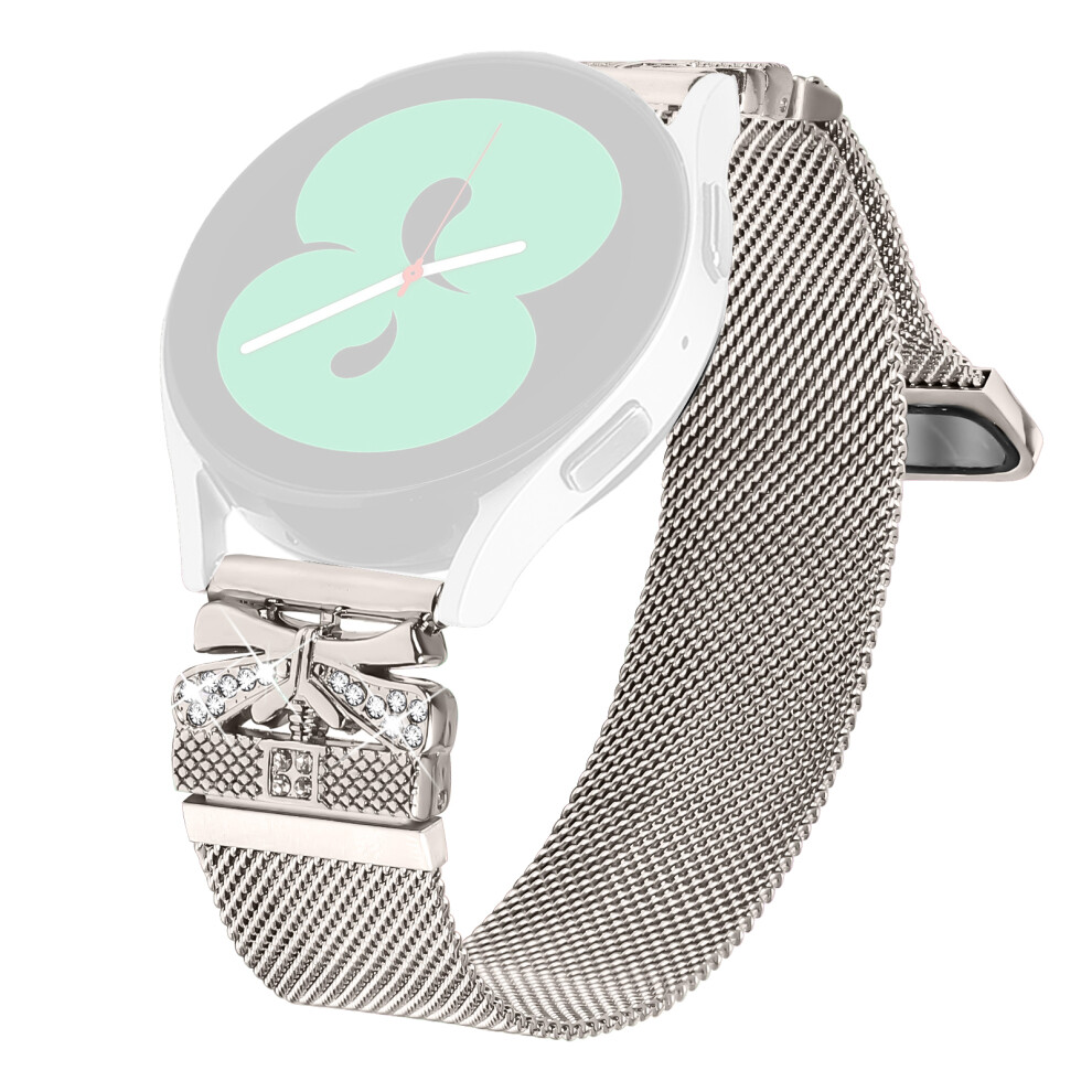 (Starlight) Metal Strap For Huawei Watch Gt 3 42Mm Milanese Watch Band Butterfly Decor Electroplating Color 6914289523287