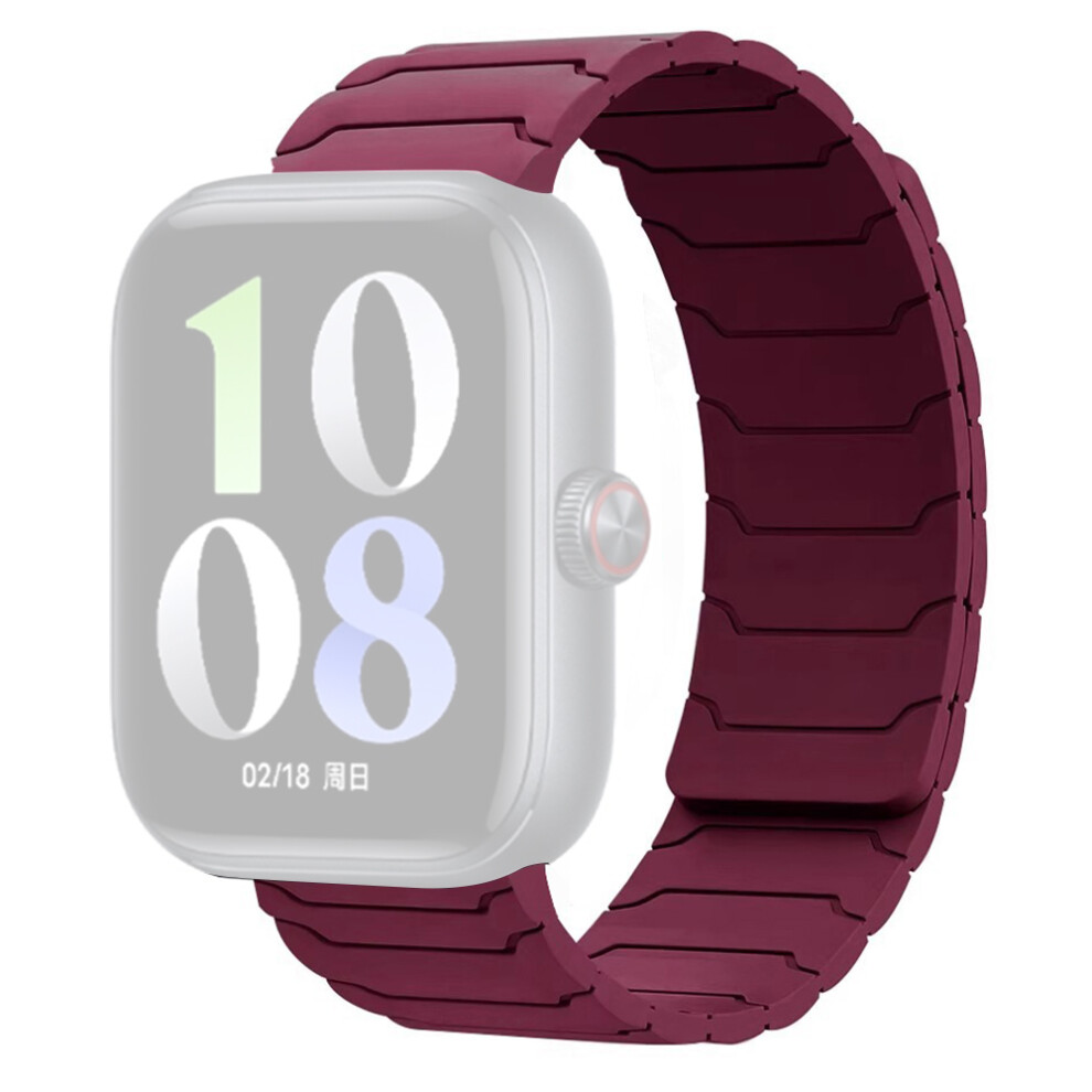 (Wine ) For Vivo Watch Gt Silicone Magnetic Watch Band Replacement Strap Red 6914280182247