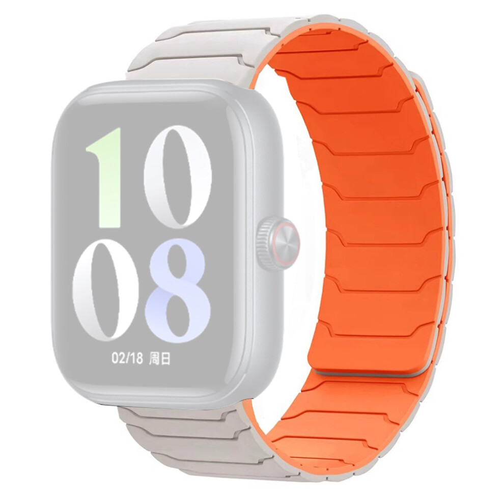 (Starlight / ) For Vivo Watch Gt Silicone Magnetic Watch Band Replacement Strap Orange 6914288135283