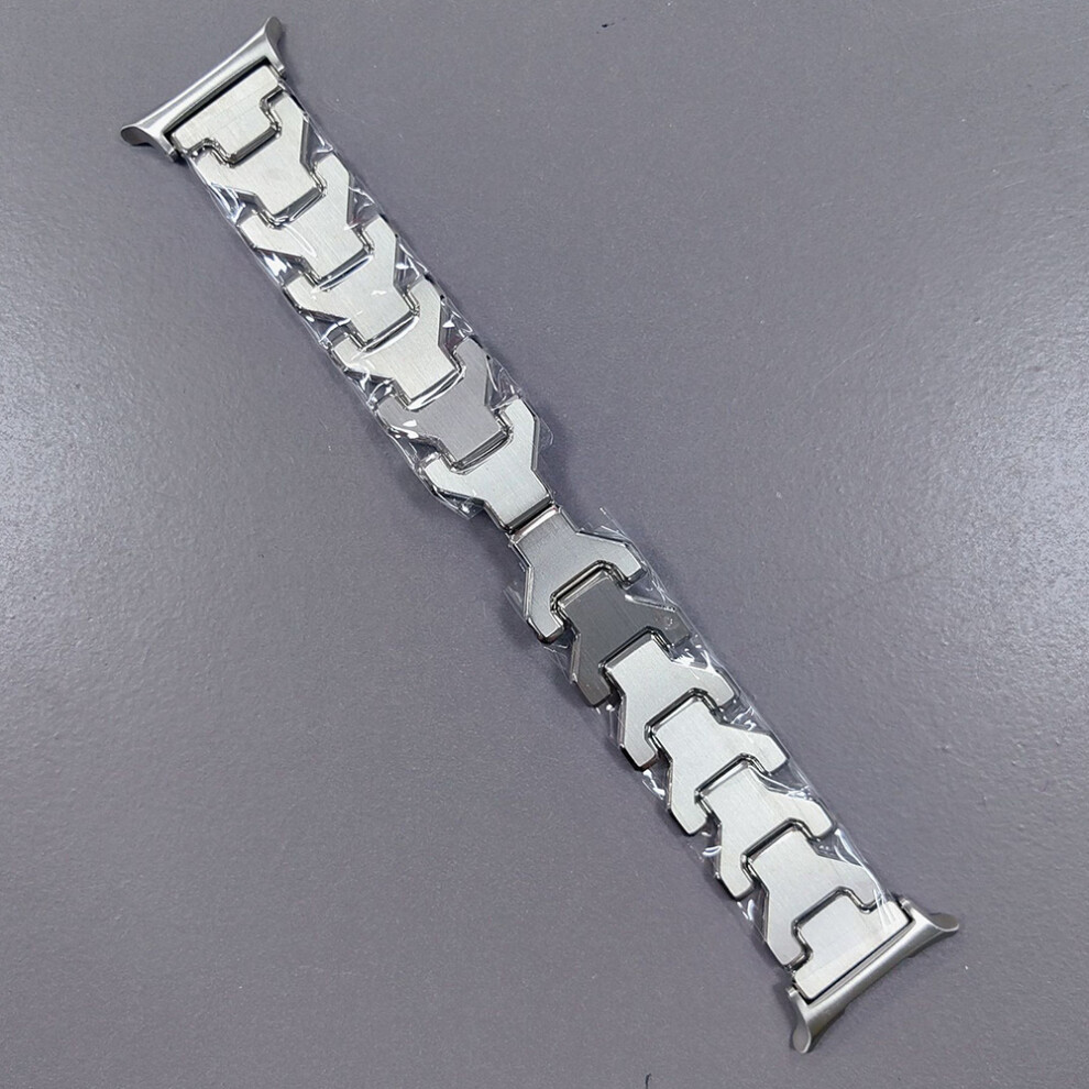 (Silver) For Samsung Galaxy Watch Ultra 47mm Titanium Alloy Watch Strap Y-Shpae Wrist Band