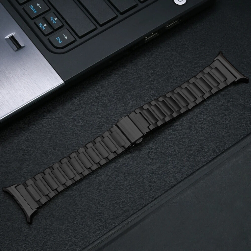 (Black) For Samsung Galaxy Watch Ultra 47Mm Titanium Alloy Smart Watch Strap Replacement Wrist Band Black 6914282197232