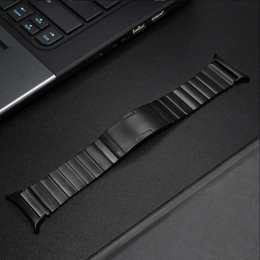(Black) For Samsung Galaxy Watch Ultra 47Mm Metal Strap With Folding Clasp Titanium Alloy Watch Band Black 6914289237573