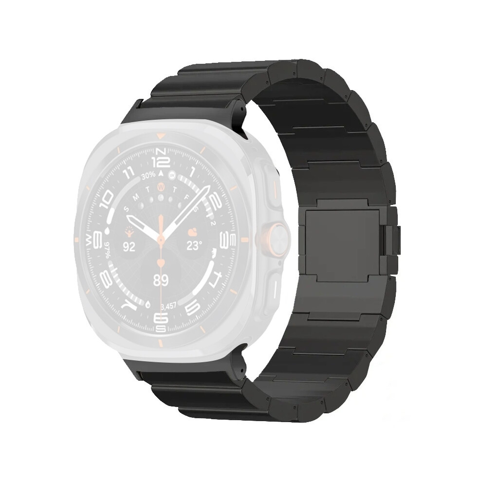 (Black) For Samsung Galaxy Watch Ultra 47Mm Replacement Strap With Magnetic Clasp Titanium Alloy Watch Band Black 6914289514254