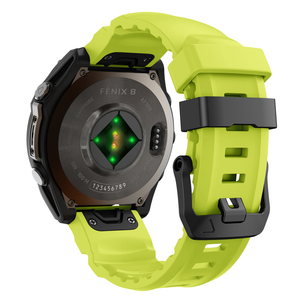 (Lime) Quickfit 22Mm Watch Band For Garmin Fenix 7 Pro / 7 / 6 Pro / 6 Sports Silicone Wrist Strap 6914288945356