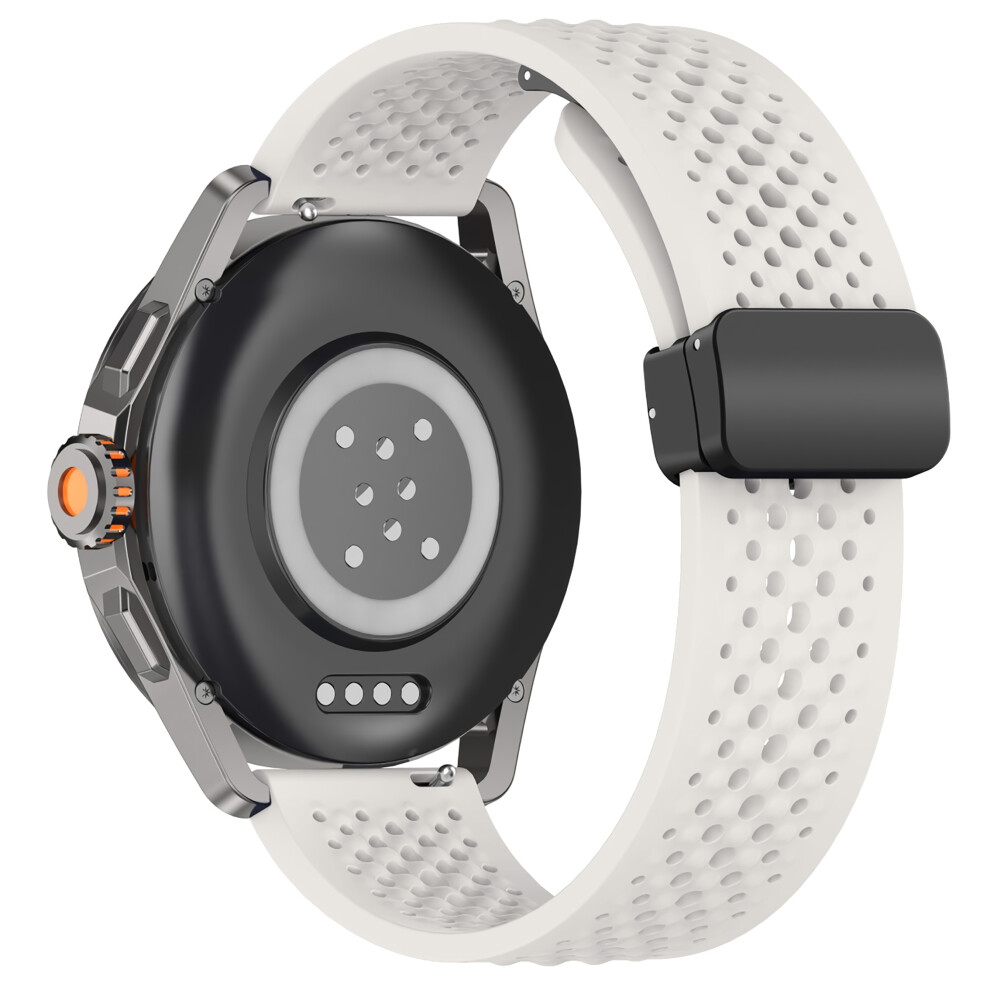 (Starlight) For Xiaomi Watch S4 Sport Watch Band 22Mm Magnetic Buckle Perforated Silicone Wrist Strap 6914287594647