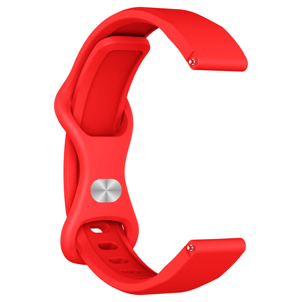 (Red) For Xiaomi Smart Band 9 / 8 Butterfly Shape Clasp Silicone Strap With Transparent Case Red 6914285359392