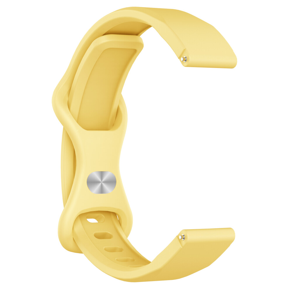 (Yellow) For Xiaomi Smart Band 9 / 8 Butterfly Shape Clasp Silicone Strap With Transparent Case Yellow 6914281771334
