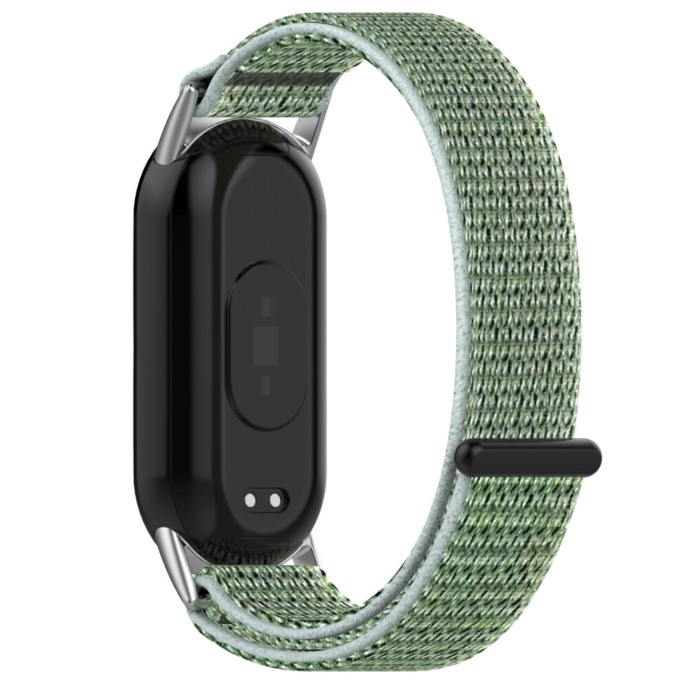 (Sea ) For Xiaomi Smart Band 9 / 8 Magic Tape Nylon Strap Replacement Wristband Green 6914283756209
