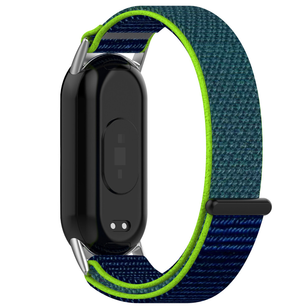 (Lime) For Xiaomi Smart Band 9 / 8 Magic Tape Nylon Strap Replacement Wristband 6914284628253