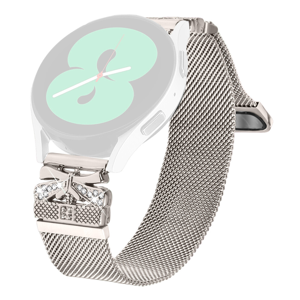 (Starlight) Metal Strap For Huami Amazfit Gts 2E Milanese Watch Band Butterfly Decor Electroplating Color 6914283930142
