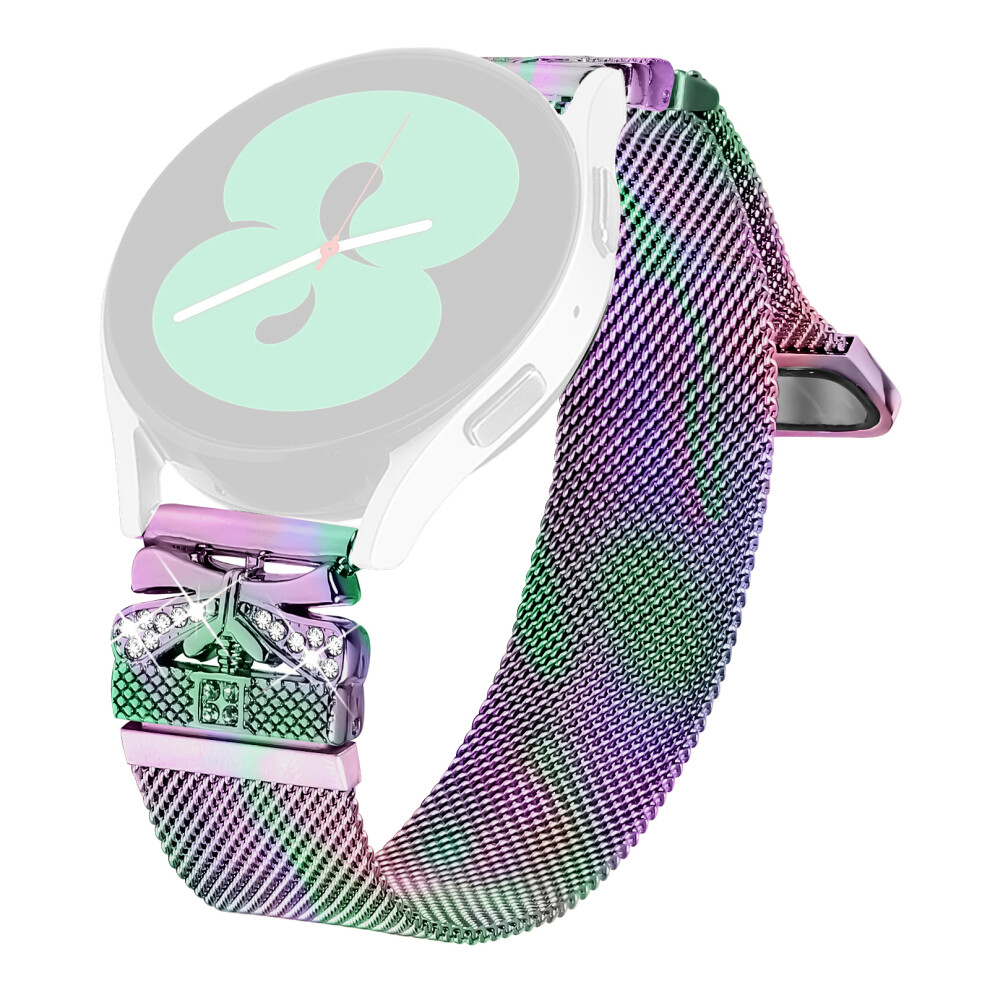(Colorful) Metal Strap For Huami Amazfit Bip U Milanese Watch Band Butterfly Decor Electroplating Color 6914288979672