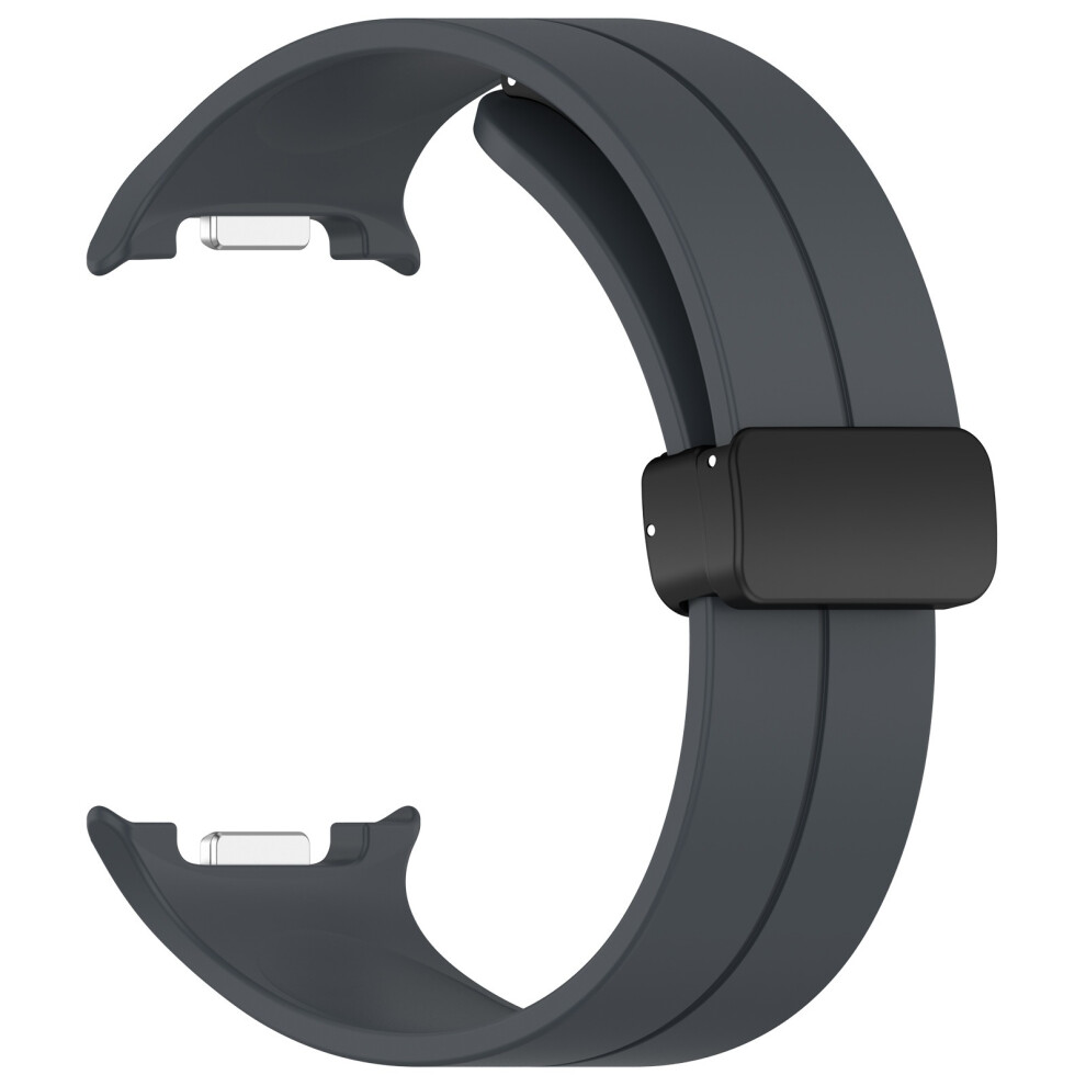 (Grey) Watch Strap For Samsung Galaxy Watch8 44Mm / 40Mm / Watch8 Classic 46Mm Folding Buckle Silicone Wristband Grey 6914282073918