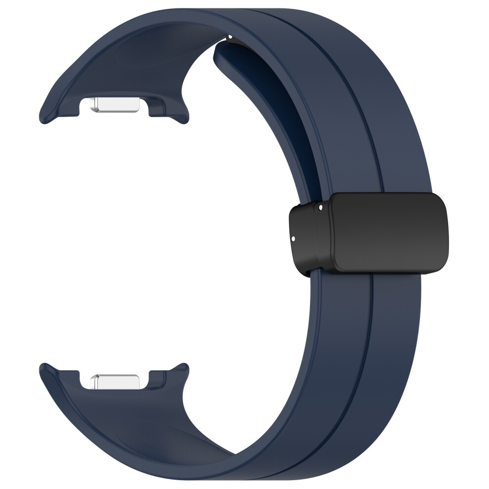 (Midnight ) Watch Strap For Samsung Galaxy Watch8 44Mm / 40Mm / Watch8 Classic 46Mm Folding Buckle Silicone Wristband Blue 6914283155583