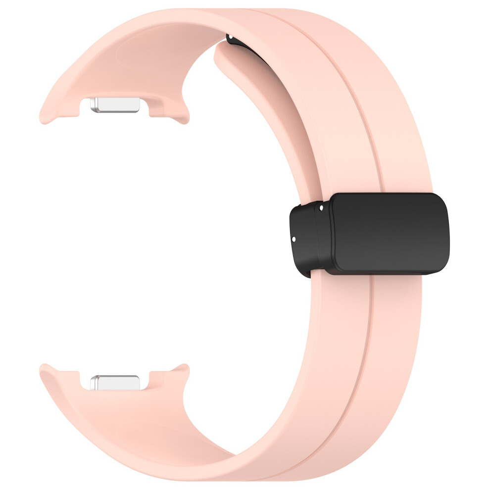 (Light ) Watch Strap For Samsung Galaxy Watch8 44Mm / 40Mm / Watch8 Classic 46Mm Folding Buckle Silicone Wristband Pink 6914286743633